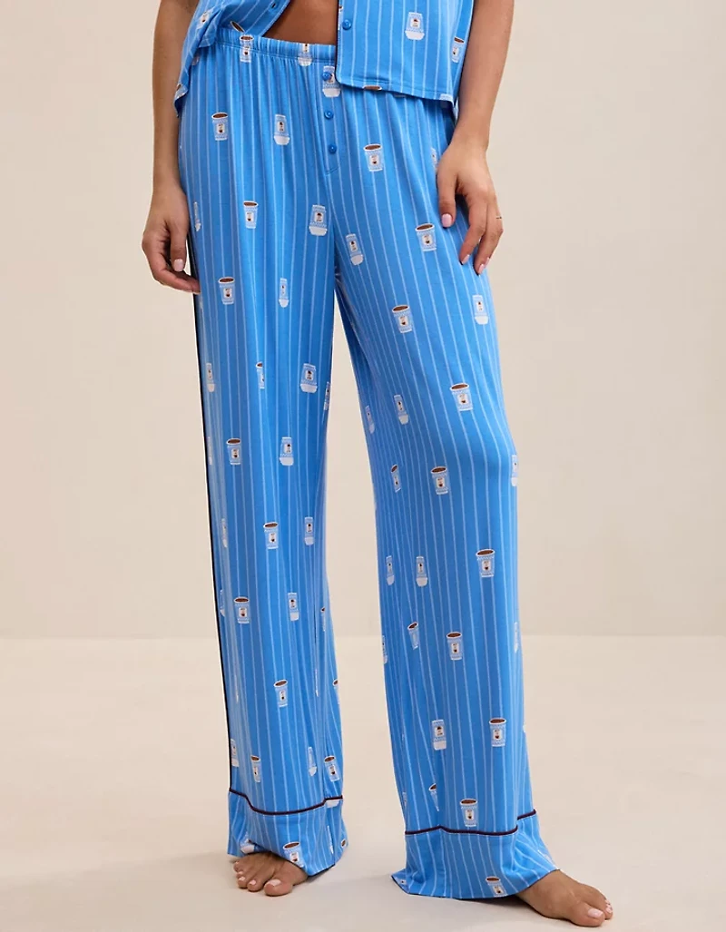 OVERSLEPT by Aerie Real Soft® Piping PJ Pant