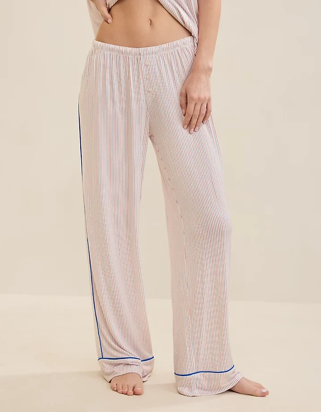 OVERSLEPT by Aerie Real Soft® Piping PJ Pant