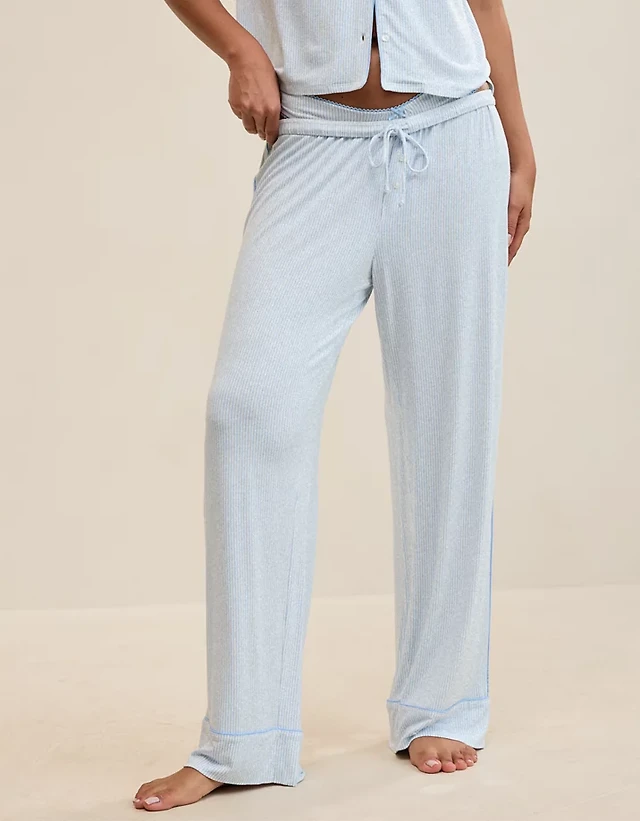 OVERSLEPT by Aerie Real Soft® Piping PJ Pant