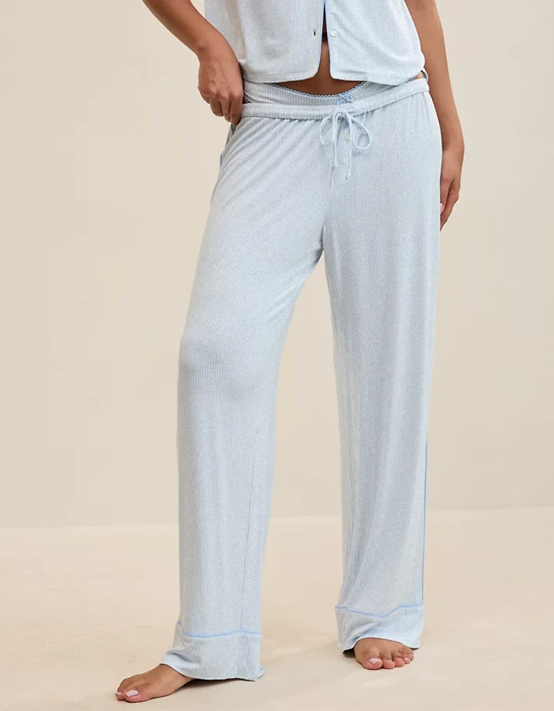 OVERSLEPT by Aerie Real Soft® Piping PJ Pant