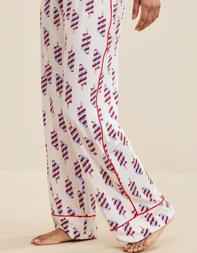 OVERSLEPT by Aerie Real Soft® Piping PJ Pant