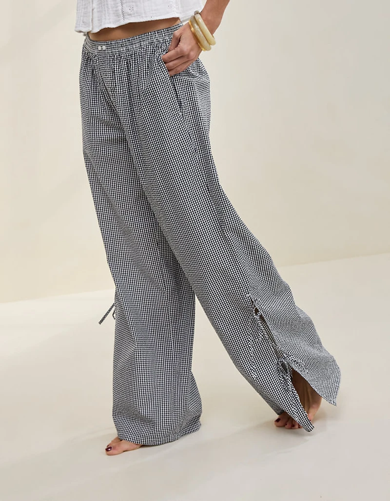 Aerie Off-Duty Seersucker Side Tie Trouser PJ