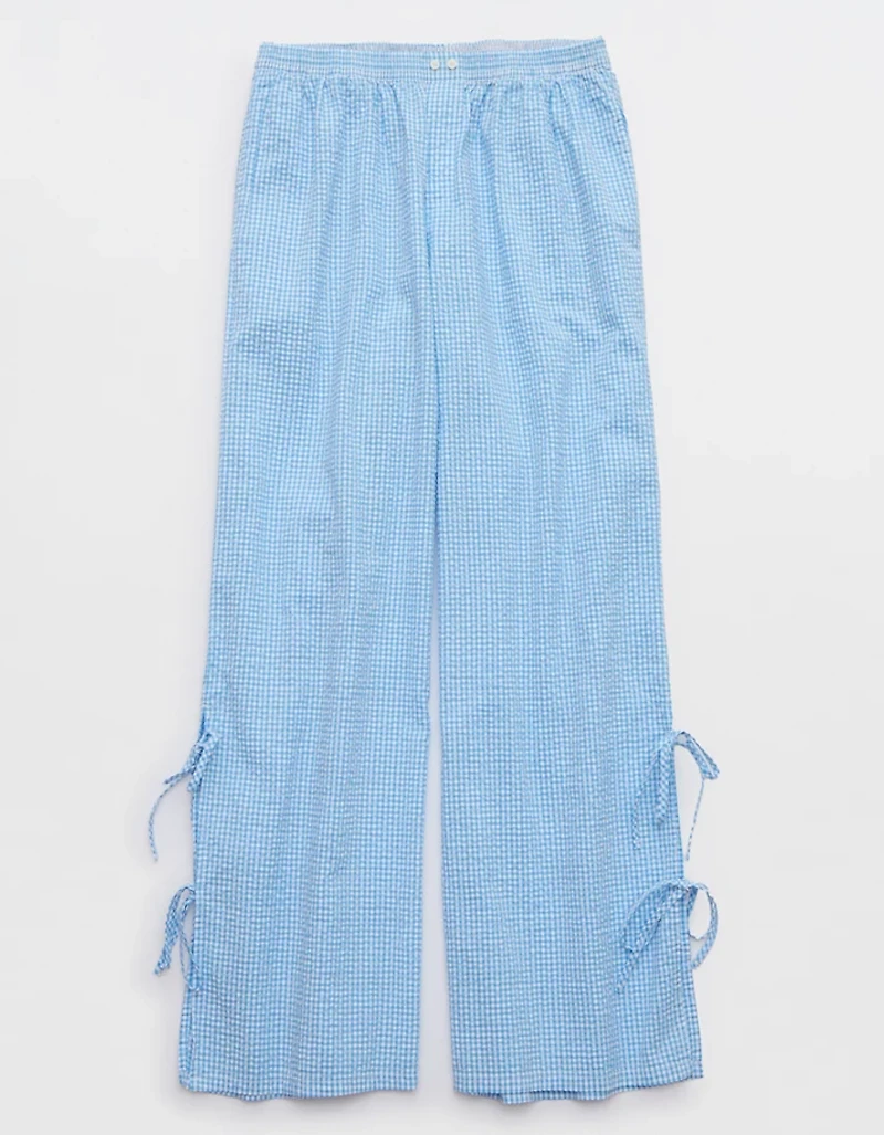 Aerie Off-Duty Seersucker Side Tie Trouser PJ