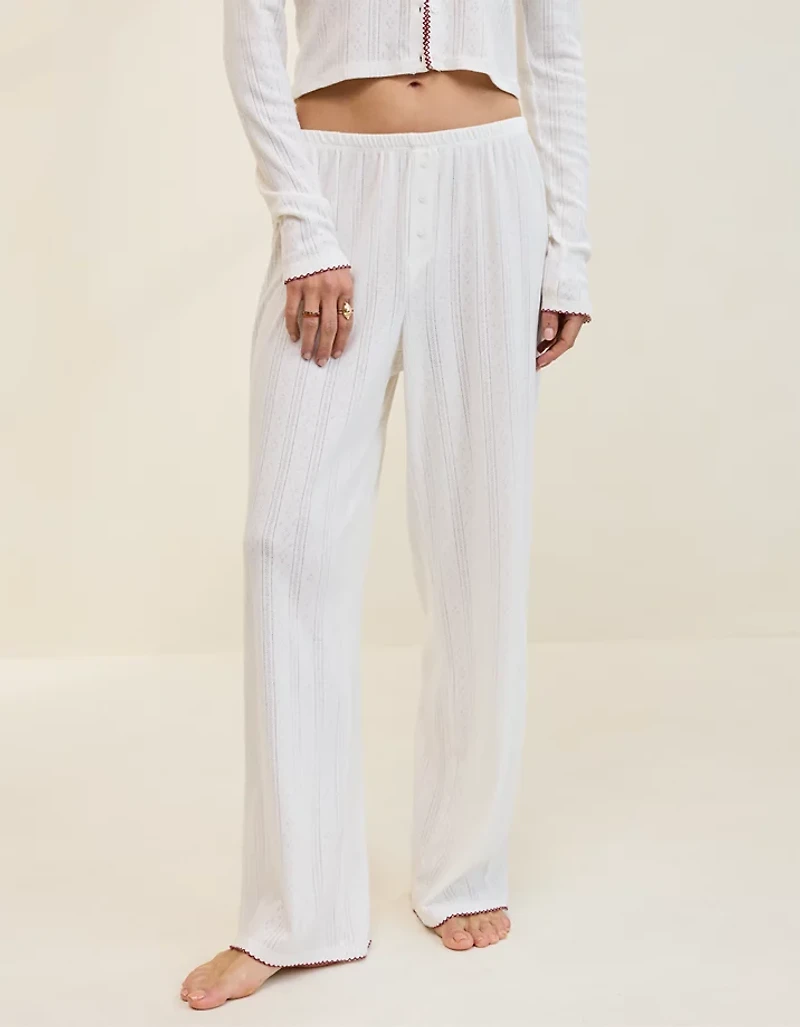 Aerie Off-Duty Pointelle Trouser PJ