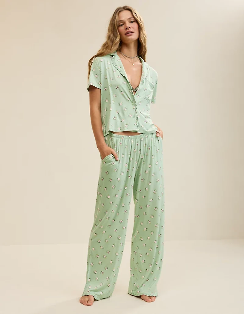 Aerie Real Soft® Ruffle Trouser PJ Pant