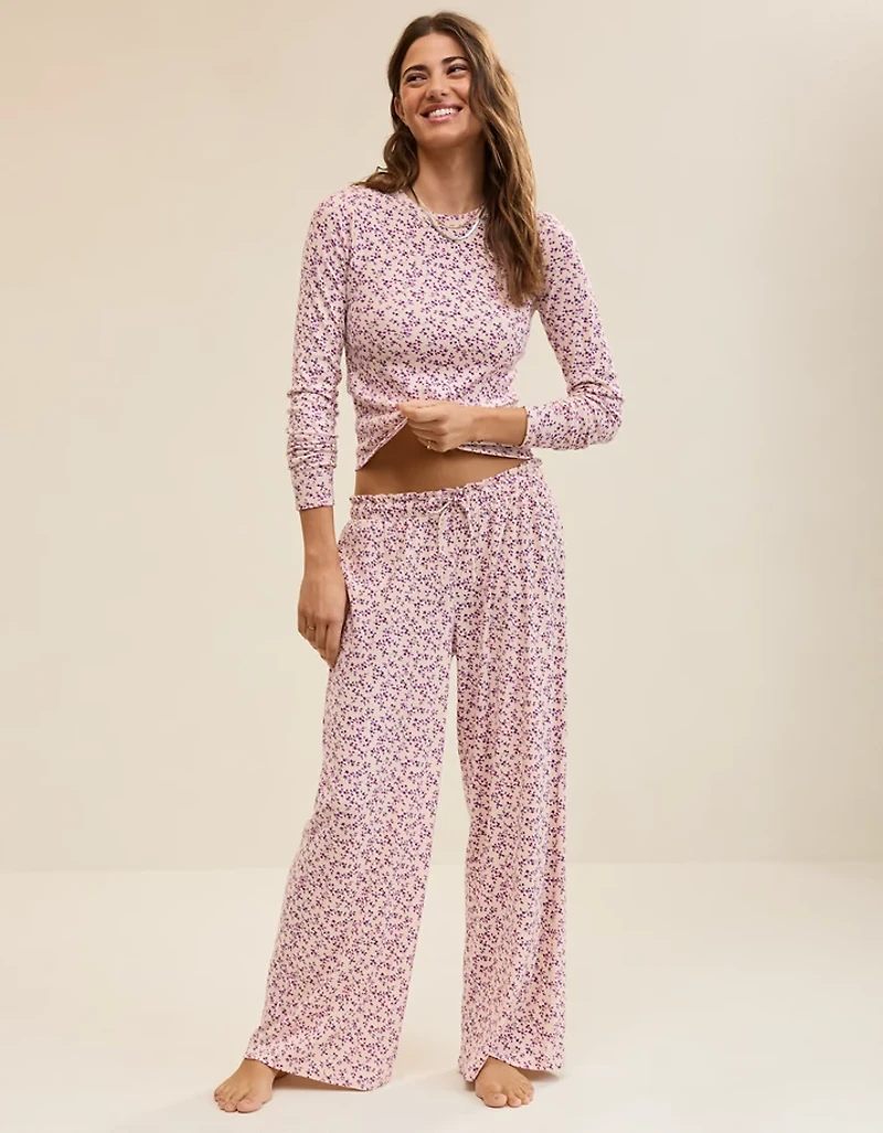 Aerie Off-Duty Pointelle Trouser PJ