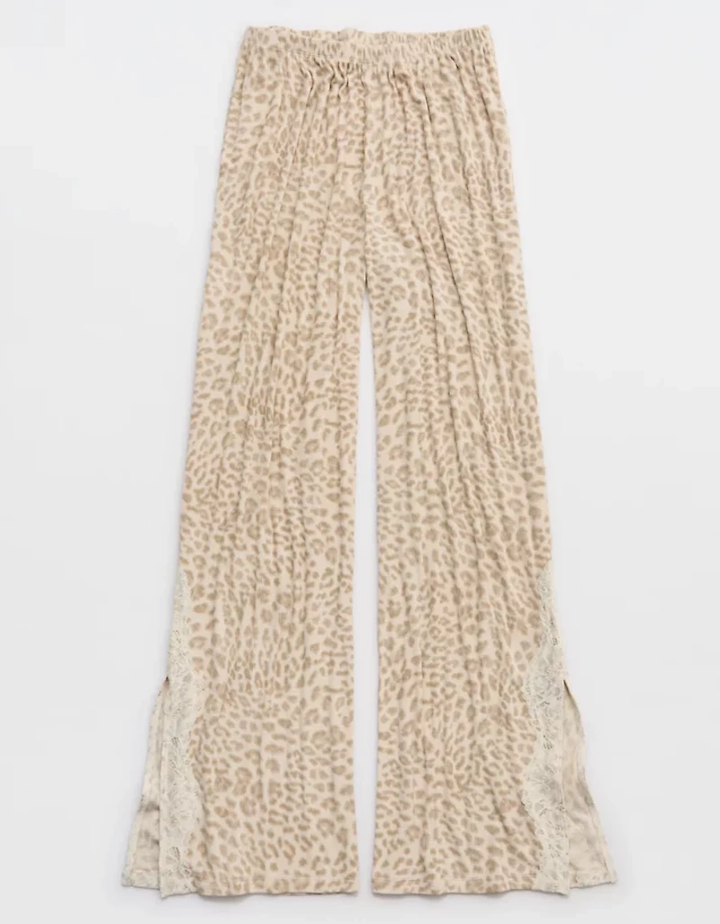 OVERSLEPT by Aerie Real Soft Ribbed Trouser PJ