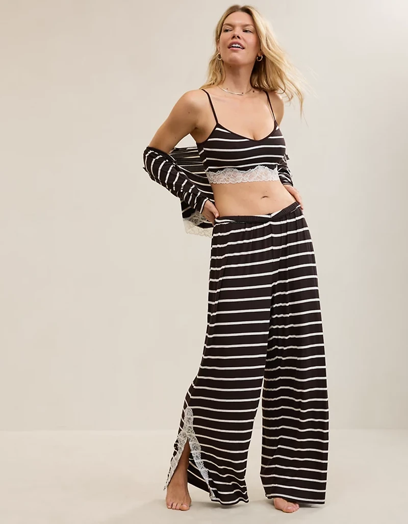 OVERSLEPT by Aerie Real Soft® Ribbed Trouser PJ