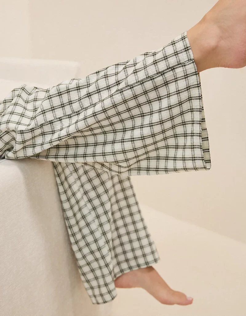 OVERSLEPT by Aerie Seersucker Trouser Pant