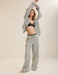 OVERSLEPT by Aerie Seersucker Trouser Pant