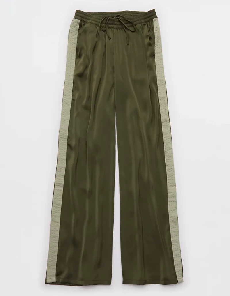 OVERSLEPT by Aerie Liquid Satin Trouser PJ Pant