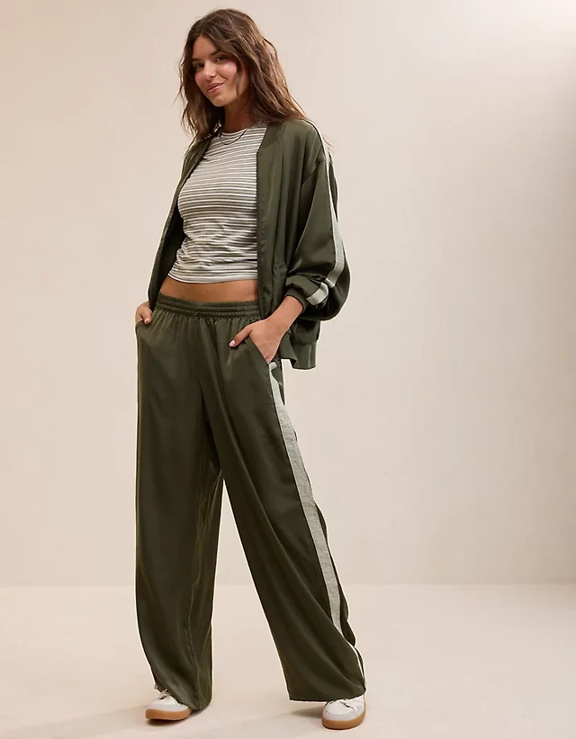 OVERSLEPT by Aerie Liquid Satin PJ Pant