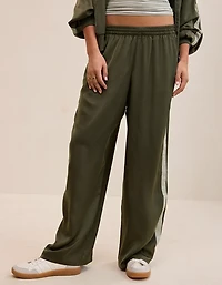OVERSLEPT by Aerie Liquid Satin Trouser PJ Pant