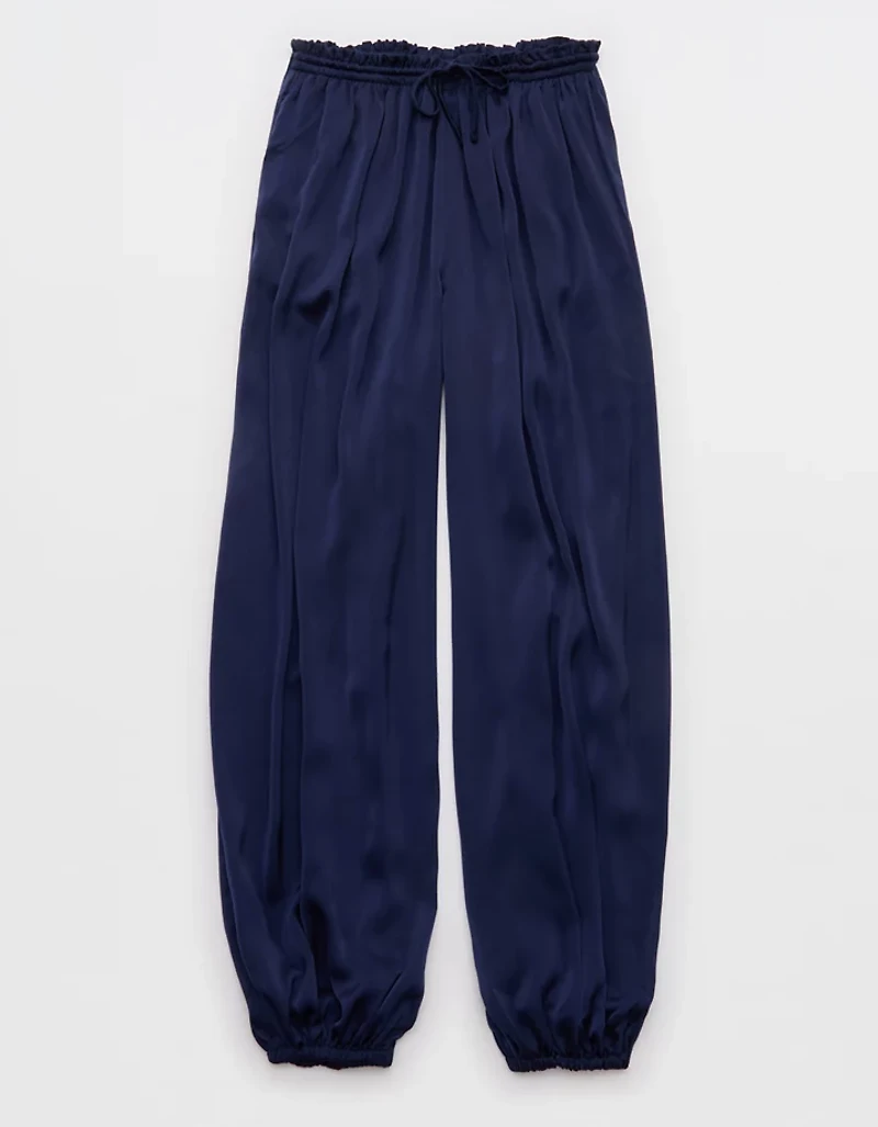 OVERSLEPT by Aerie Liquid Satin Balloon Pant