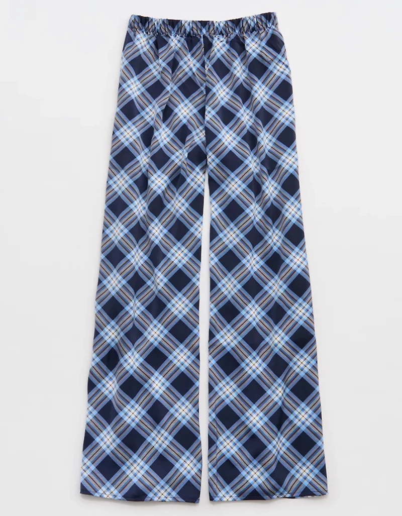 OVERSLEPT by Aerie Liquid Satin Wide Leg Pant