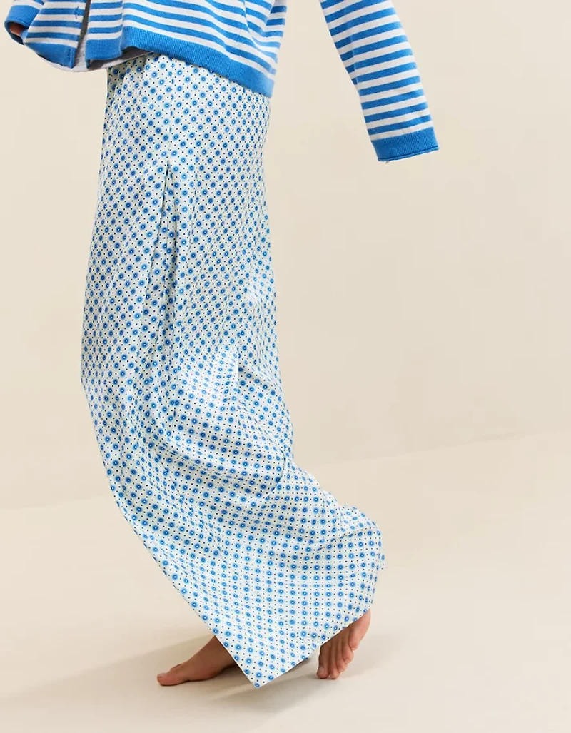 OVERSLEPT by Aerie Liquid Satin Wide Leg Pant
