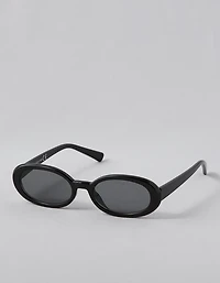Lunettes de soleil ovales noires AE