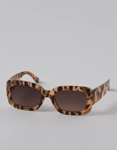 Lunettes de soleil carrées écaille de tortue AE