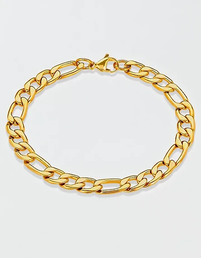 West Coast Jewelry Stainless Steel 8mm Figaro Chain Bracelet