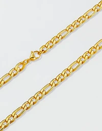 West Coast Jewelry Polished Stainless Steel Figaro Chain Necklace