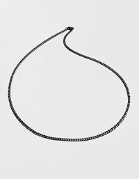 West Coast Jewelry Men's Black Plated Stainless Steel Cuban Chain