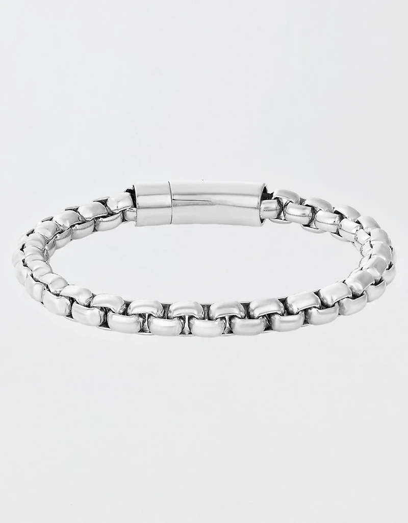 West Coast Jewelry Men's Polished Box Chain Cuff Bracelet