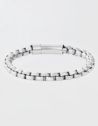 West Coast Jewelry Men's Polished Box Chain Cuff Bracelet