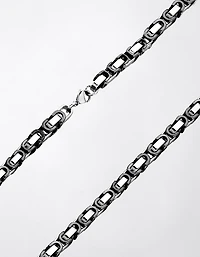 West Coast Jewelry Byzantine Chain Two-Tone Necklace