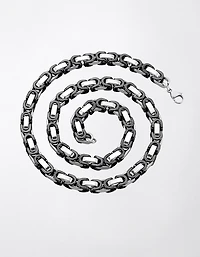 West Coast Jewelry Byzantine Chain Two-Tone Necklace