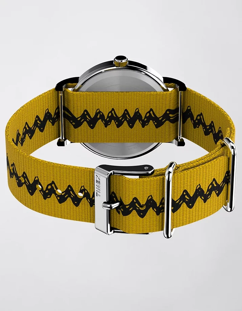 Timex x Peanuts Charlie Brown 38mm Fabric Strap Watch