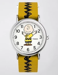 Timex x Peanuts Charlie Brown 38mm Fabric Strap Watch