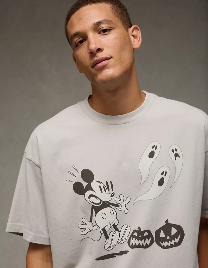 AE Boxy Halloween Mickey Mouse Graphic T-Shirt
