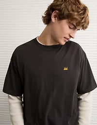 T-shirt à image droit Jean-Michel Basquiat AE