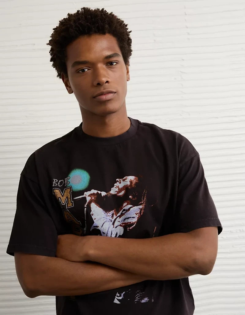 AE Boxy Bob Marley Graphic T-Shirt