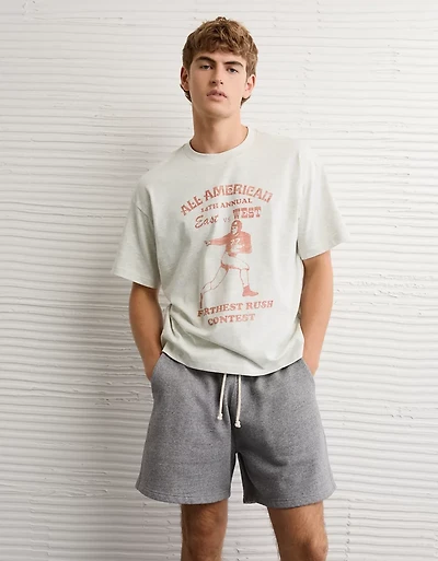 T-shirt droit à image de sport AE