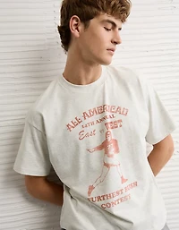 T-shirt droit à image de sport AE