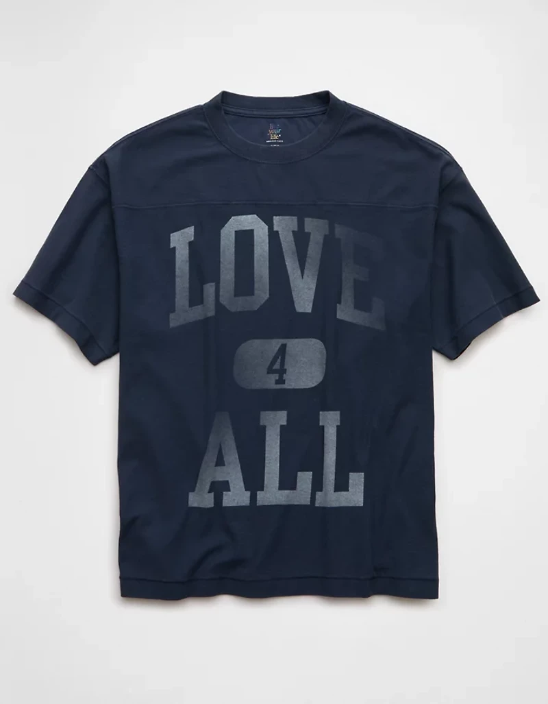 AE Pride Boxy Graphic Football T-Shirt