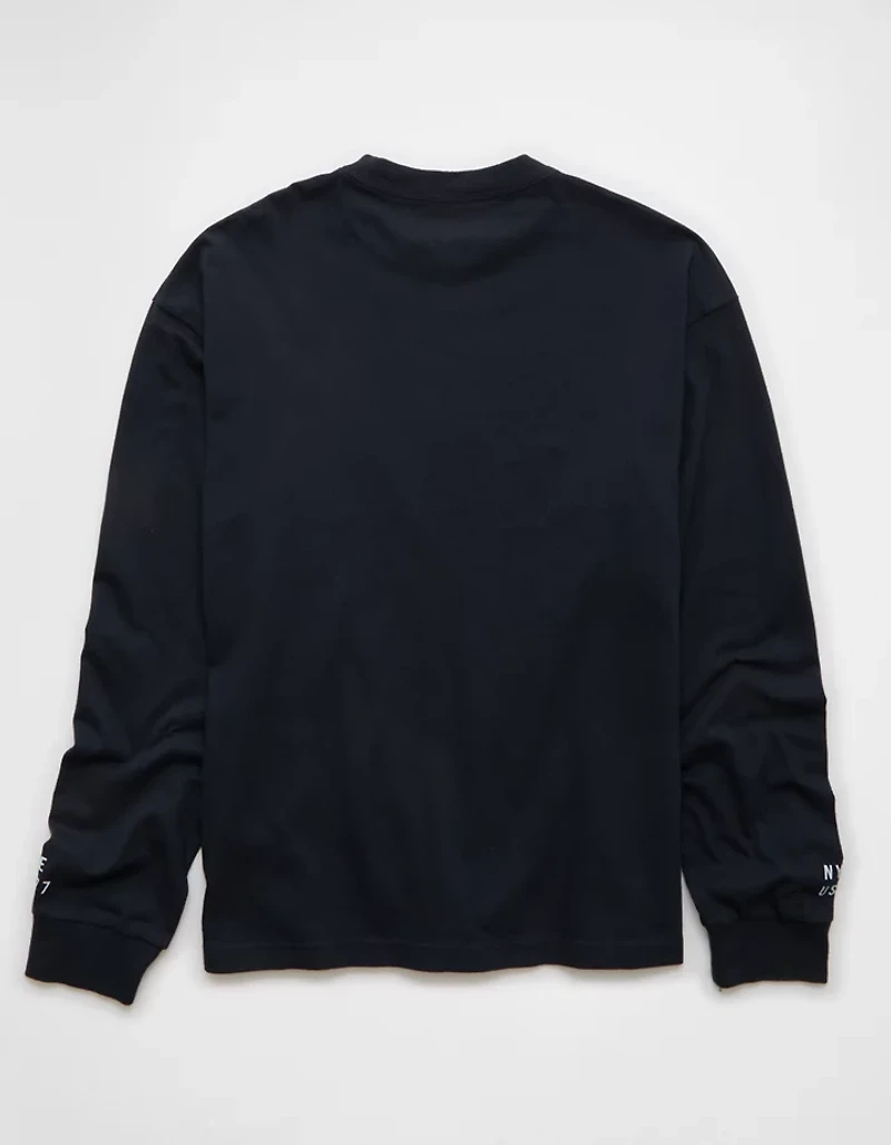 AE Boxy Long Sleeve Destination Graphic T-Shirt