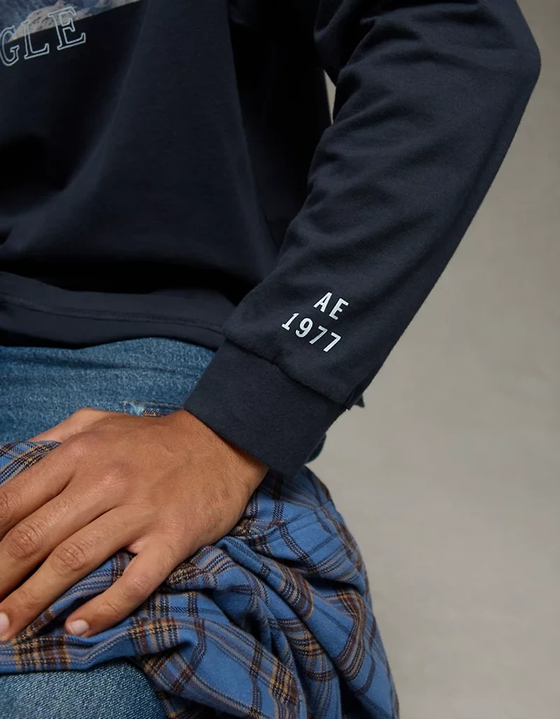 AE Boxy Long Sleeve Destination Graphic T-Shirt
