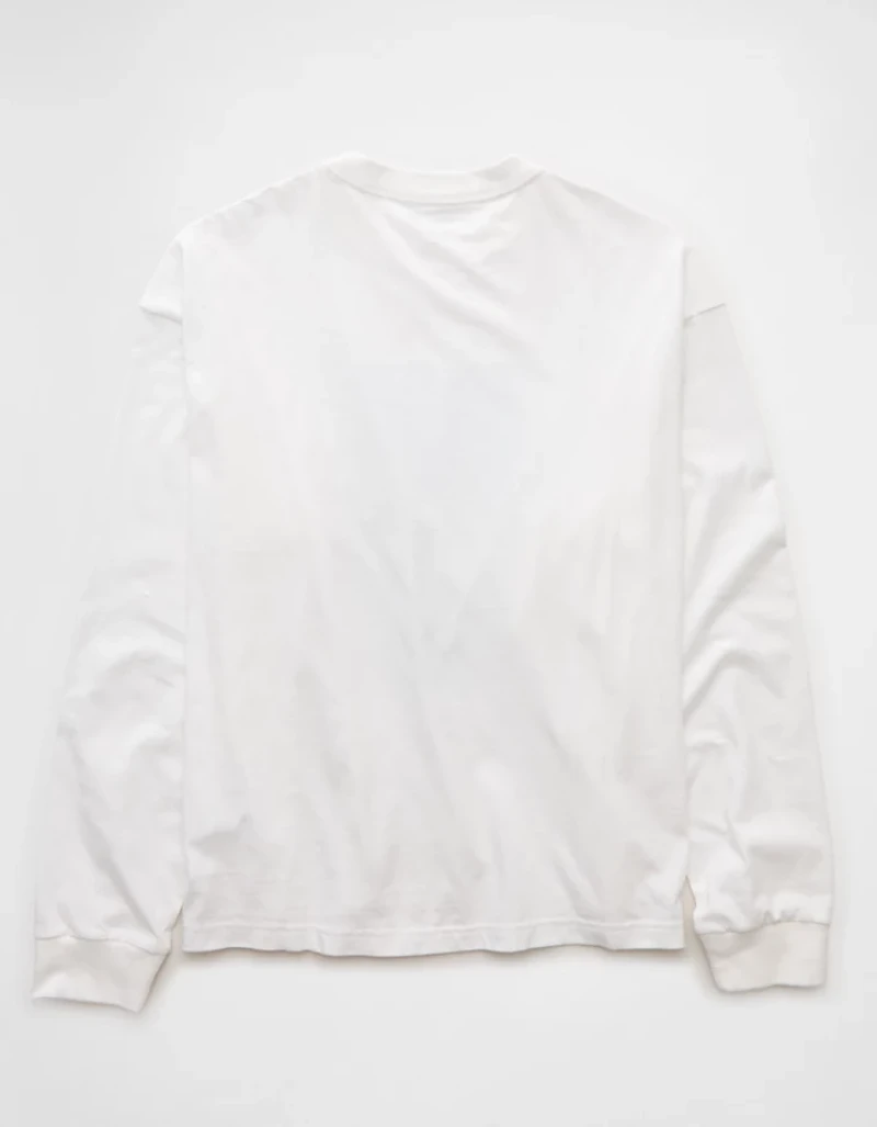 T-shirt droit à manches longues et image Destination AE