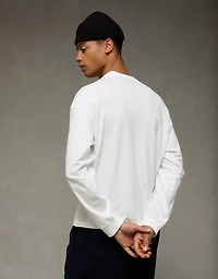 T-shirt droit à manches longues et image Destination AE