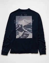 AE Boxy Long Sleeve Destination Graphic T-Shirt