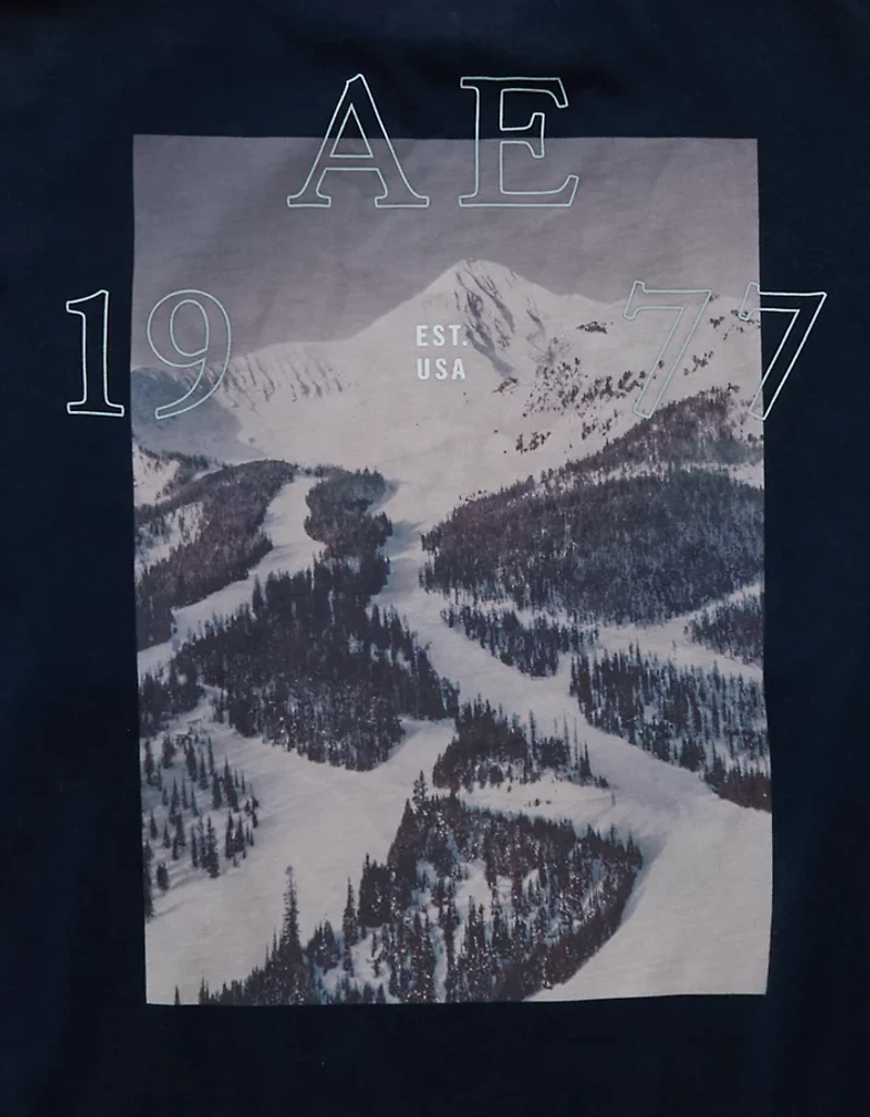 AE Boxy Long Sleeve Destination Graphic T-Shirt