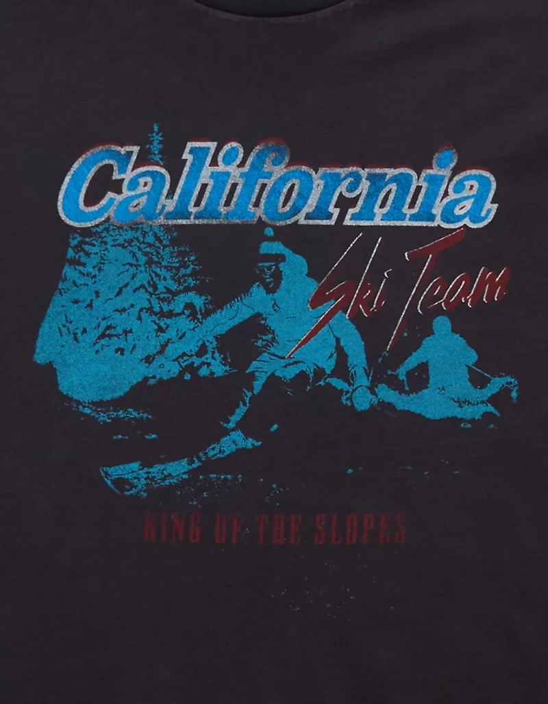 T-shirt droit à manches longues et image Destination AE