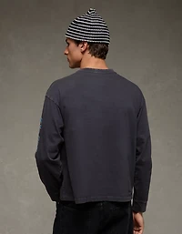 T-shirt droit à manches longues et image Destination AE