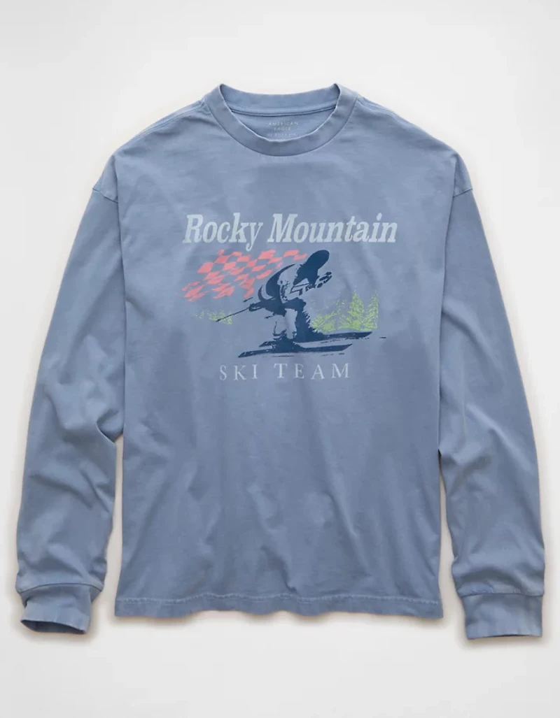 AE Boxy Long Sleeve Destination Graphic T-Shirt