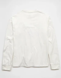 AE Boxy Long Sleeve Snoopy Graphic T-Shirt