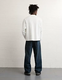 AE Boxy Long Sleeve Snoopy Graphic T-Shirt