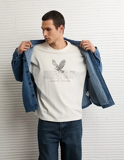 AE Boxy Johnny Cash Graphic T-Shirt