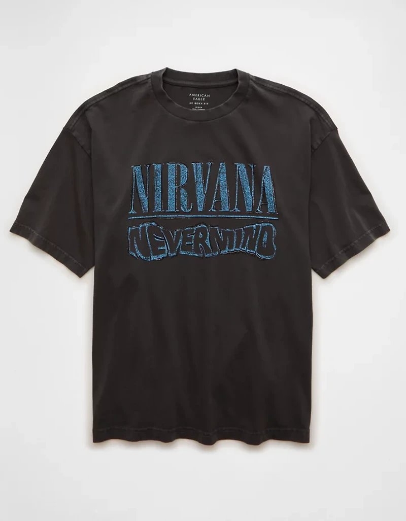 T-shirt droit à image Nirvana AE